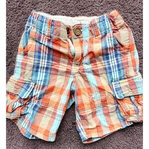 Baby Gap Toddler Boys Orange Plaid Shorts - Size 3 Years